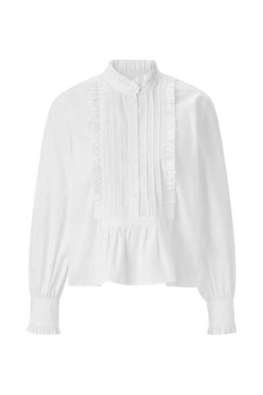 Cotton Ruffle Blouse