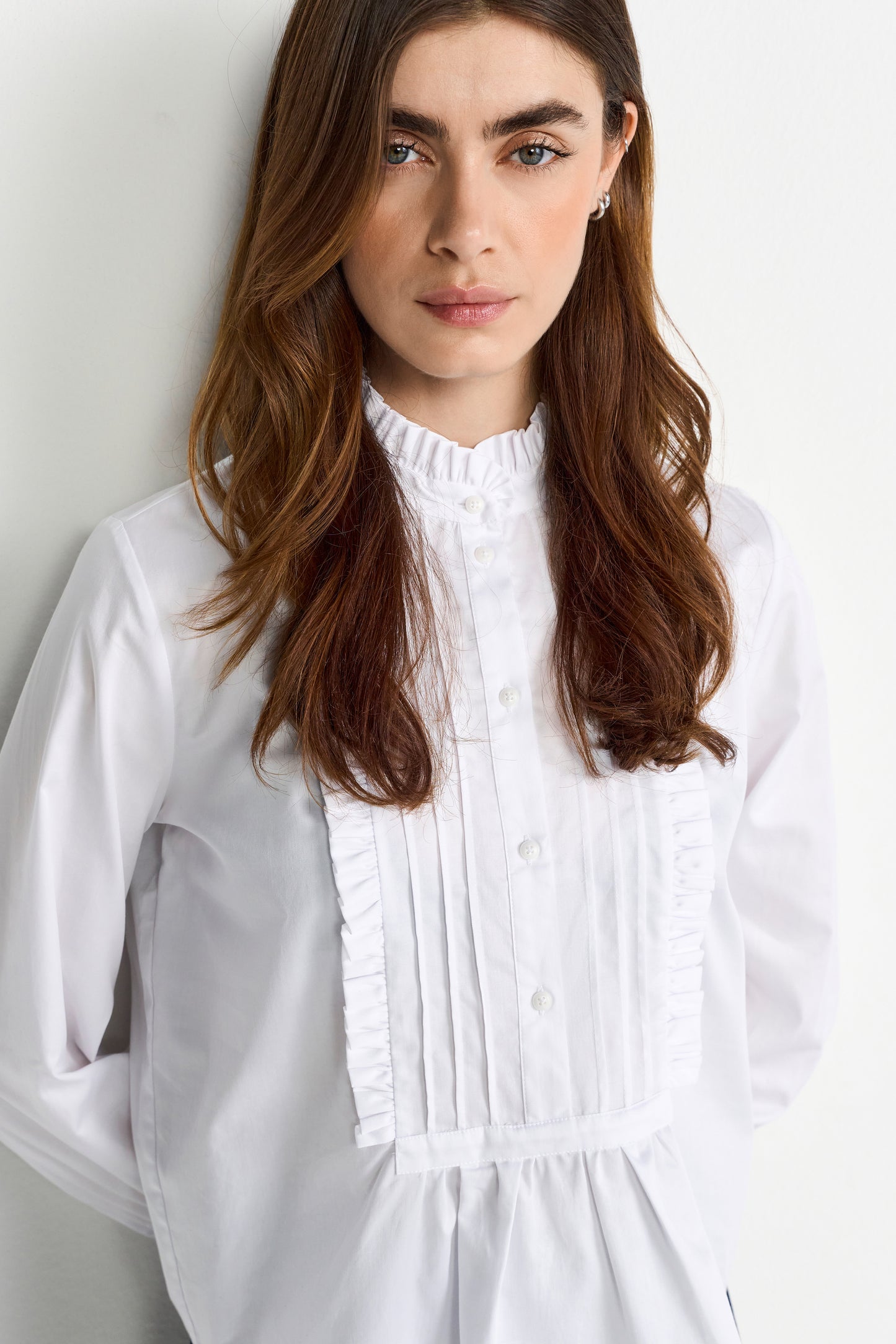 Cotton Ruffle Blouse