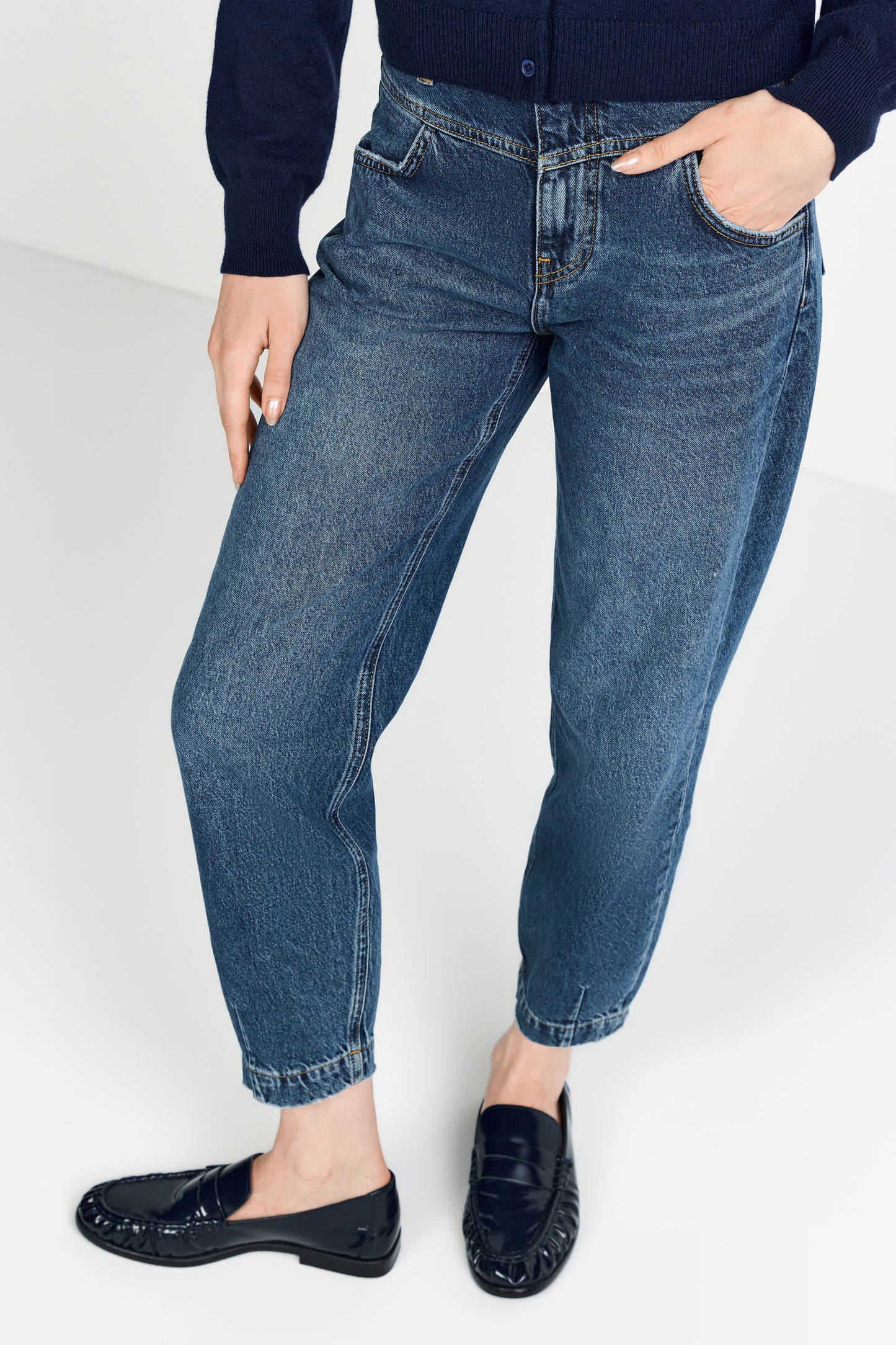 Slouchy Dark Blue Denim