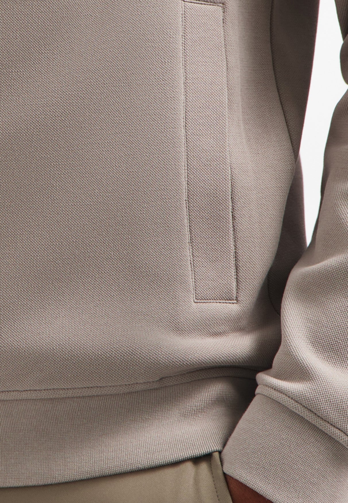 Sweater Full Zipper Pique Bomber