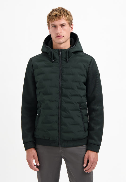 Jacket Short Fit Sealed Hooded Knitted Mix