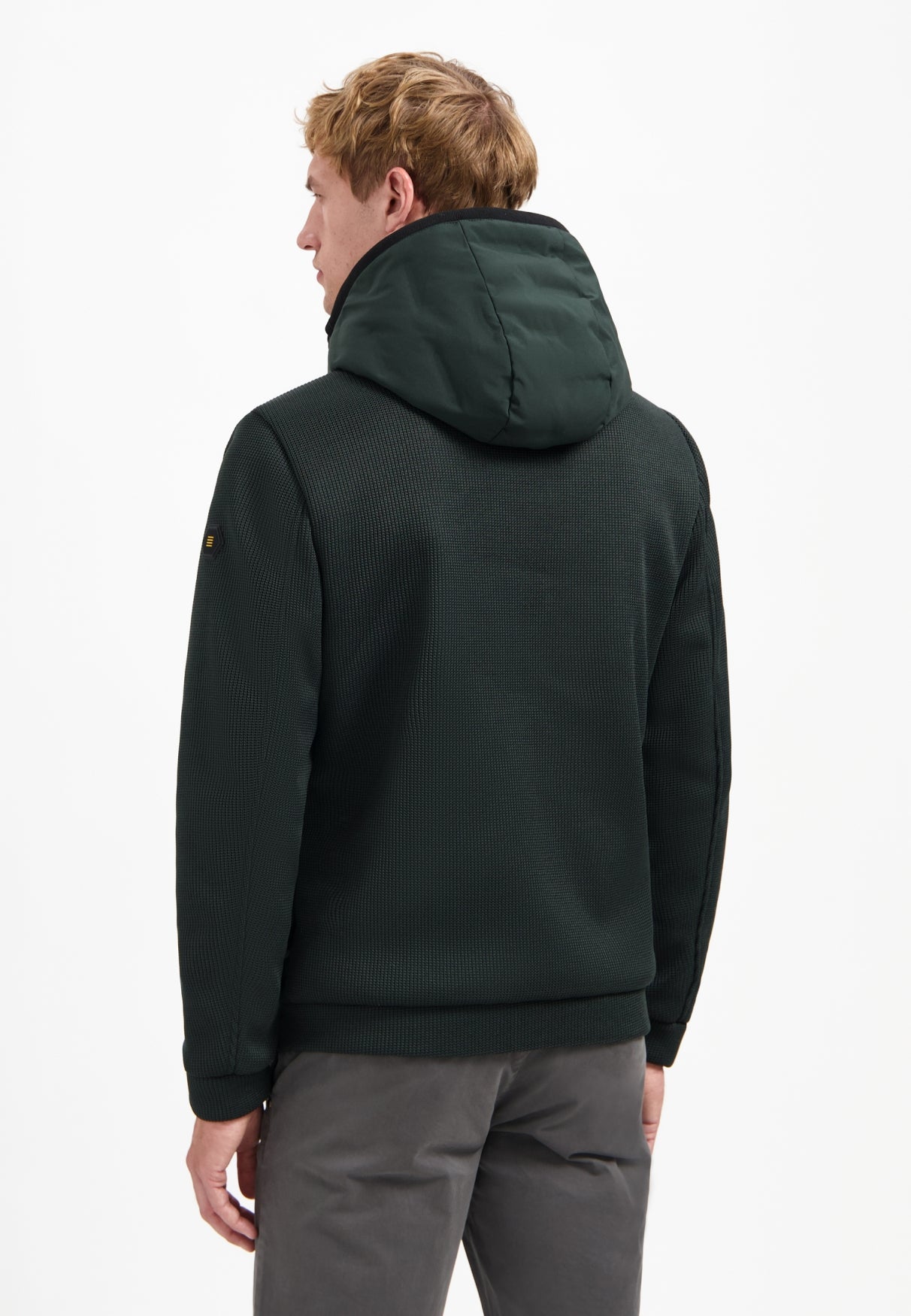 Jacket Short Fit Sealed Hooded Knitted Mix