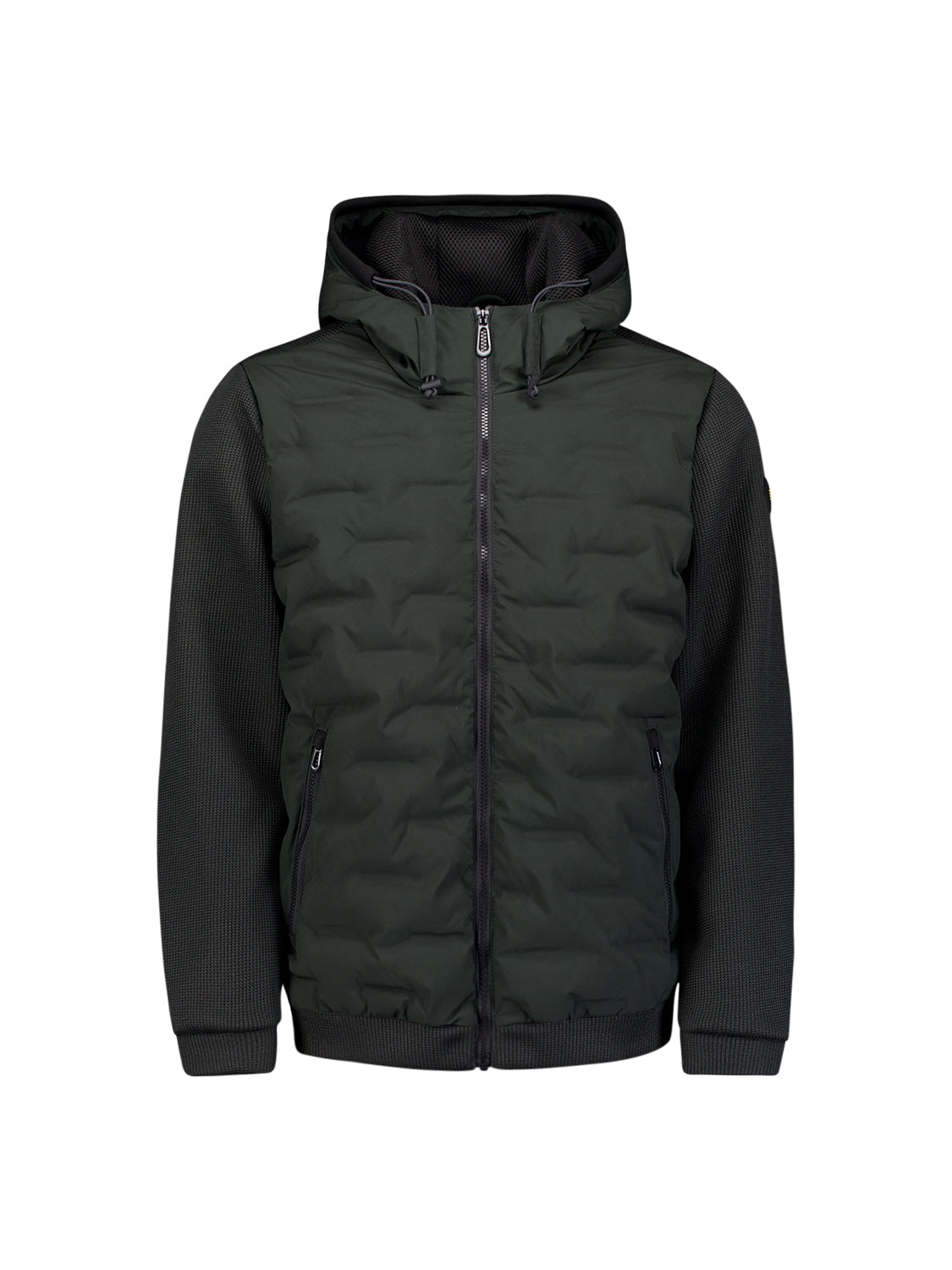 Jacket Short Fit Sealed Hooded Knitted Mix