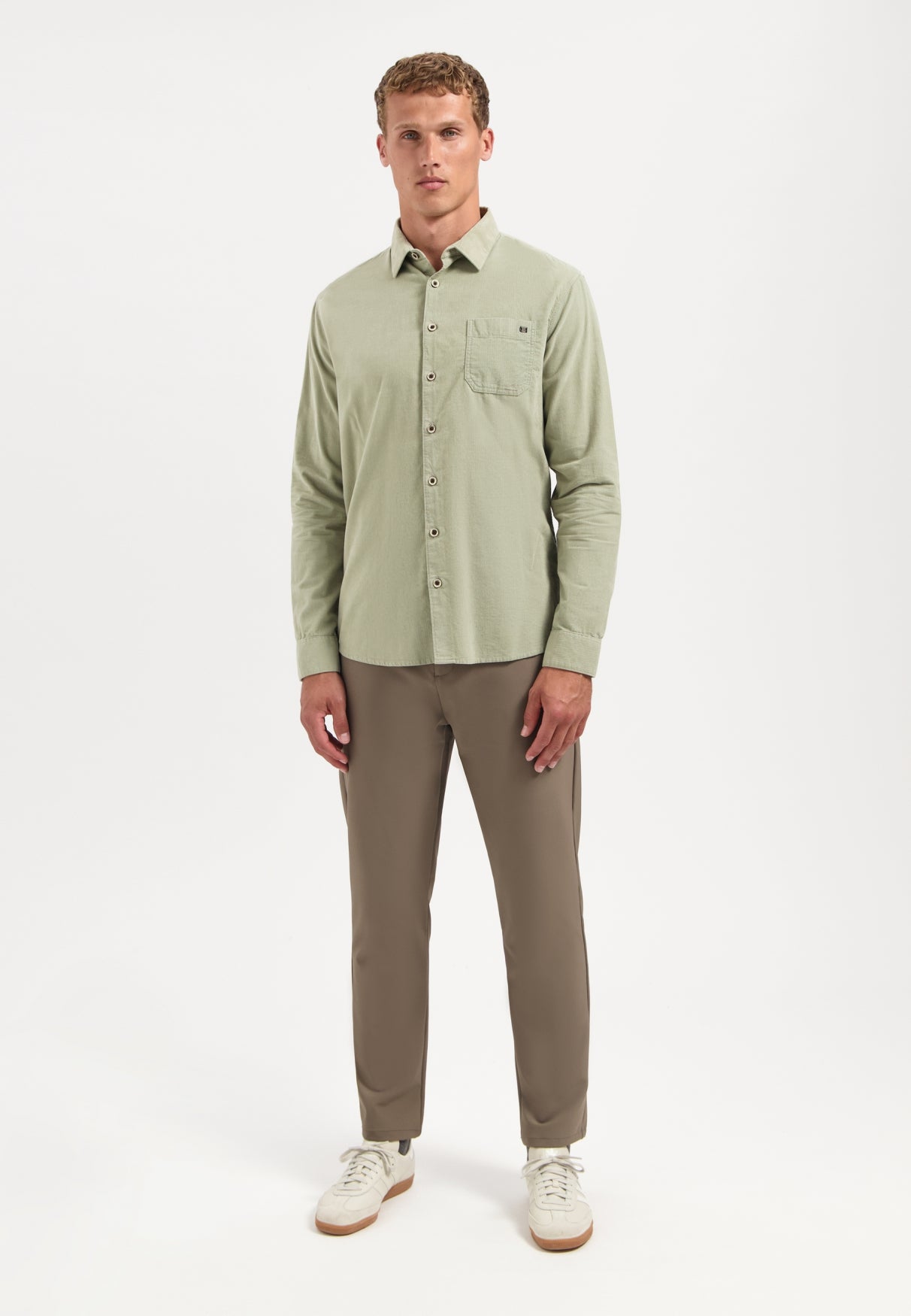 Shirt Solid Fine Herringbone