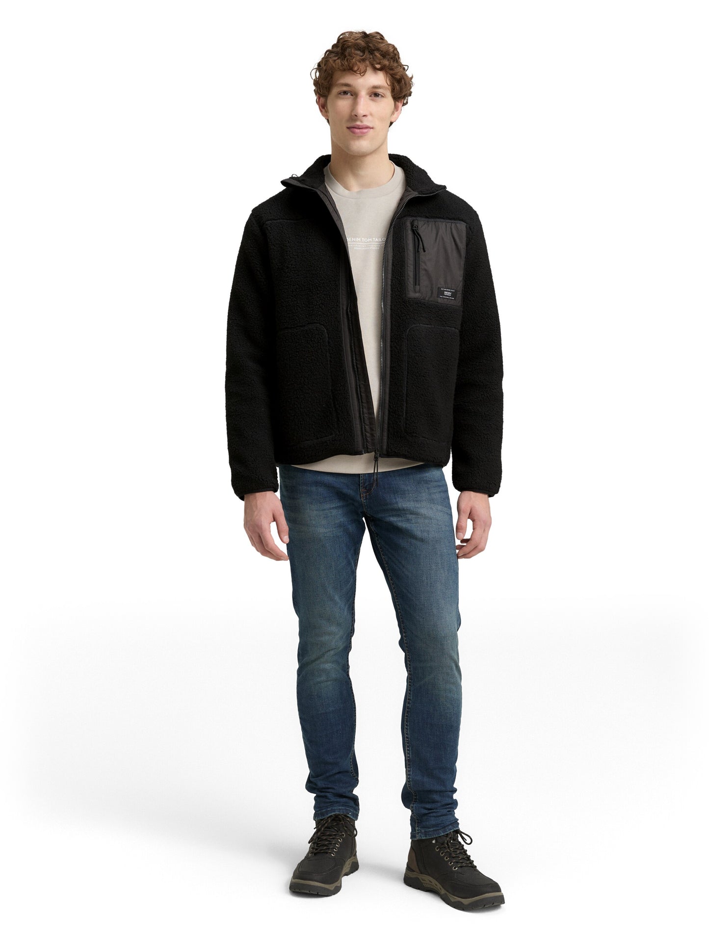 Teddyjacke mit Stehkragen