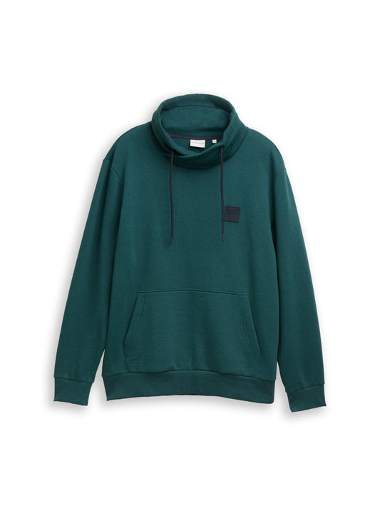 Snood Sweatshirt in Melange-Optik