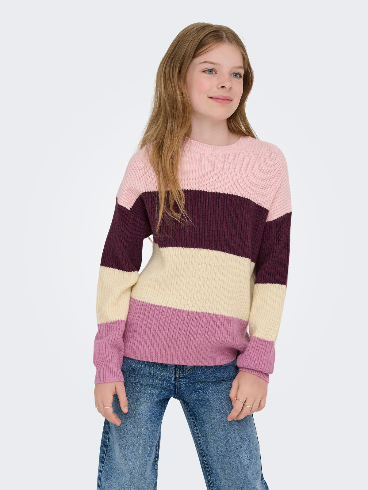 KOGSANDY L/S STRIPE PULLOVER KNT NOOS