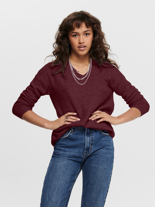 ONLCAMILLA V-NECK L/S PULLOVER KNT NOOS