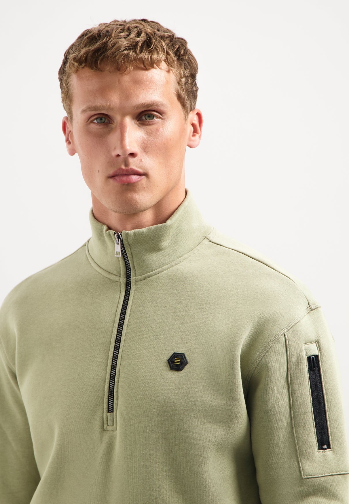 Sweater Half Zip Brushed