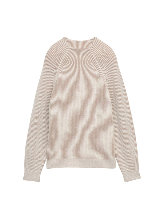 Loose Fit Strickpullover mit Stehkragen
