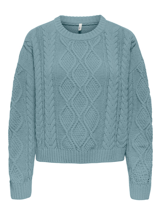 ONLELLY LIFE LS CABLE O-NECK CC KNT