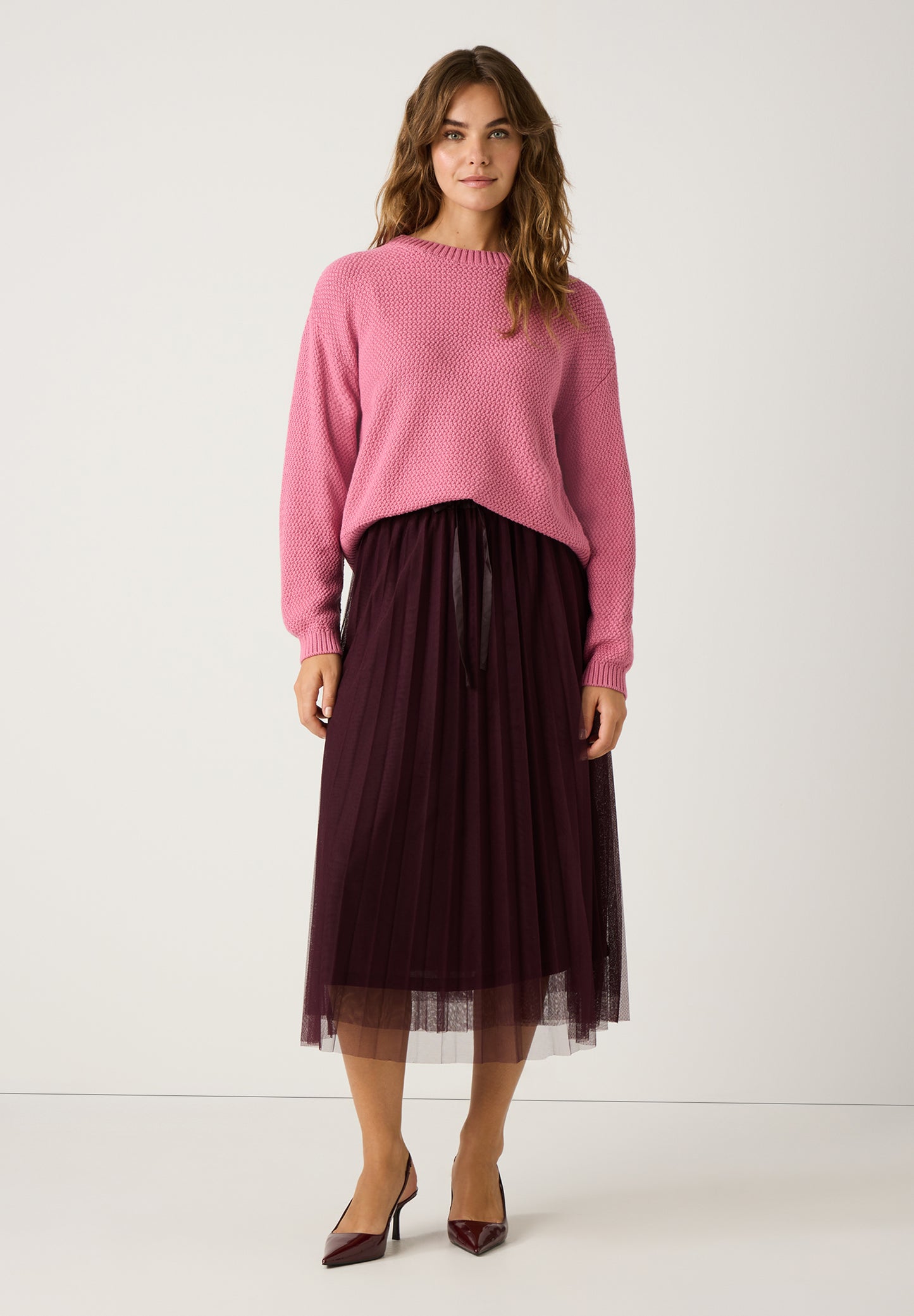 Struktur-Pullover aus Baumwoll-Gemisch