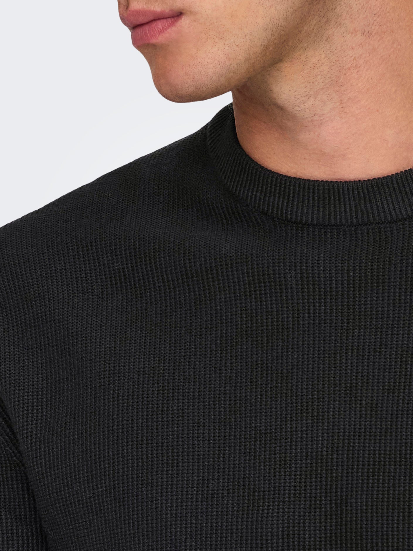 ONSTONY DS 12 LS WAFFLE CREW KNIT NOOS