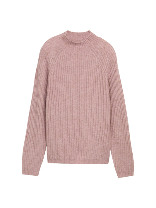 Relaxed Fit Strickpullover mit Stehkragen