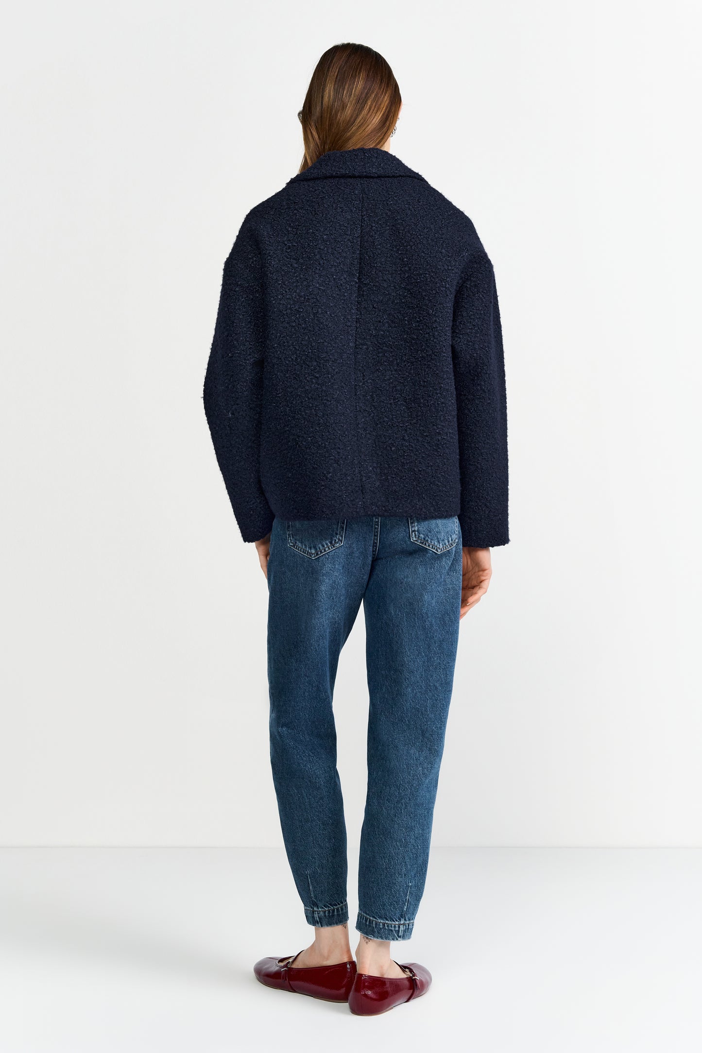 Double Breasted Curly Oversize Jacket