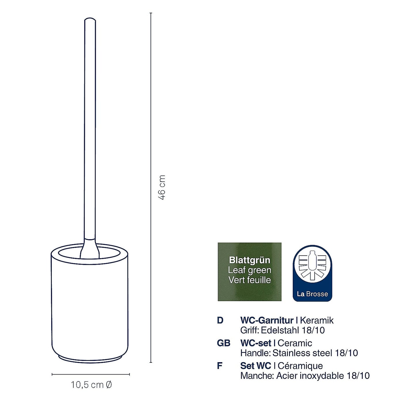 Kela Keck & Lang GmbH Bad Accessoiresblattgrün/weiß