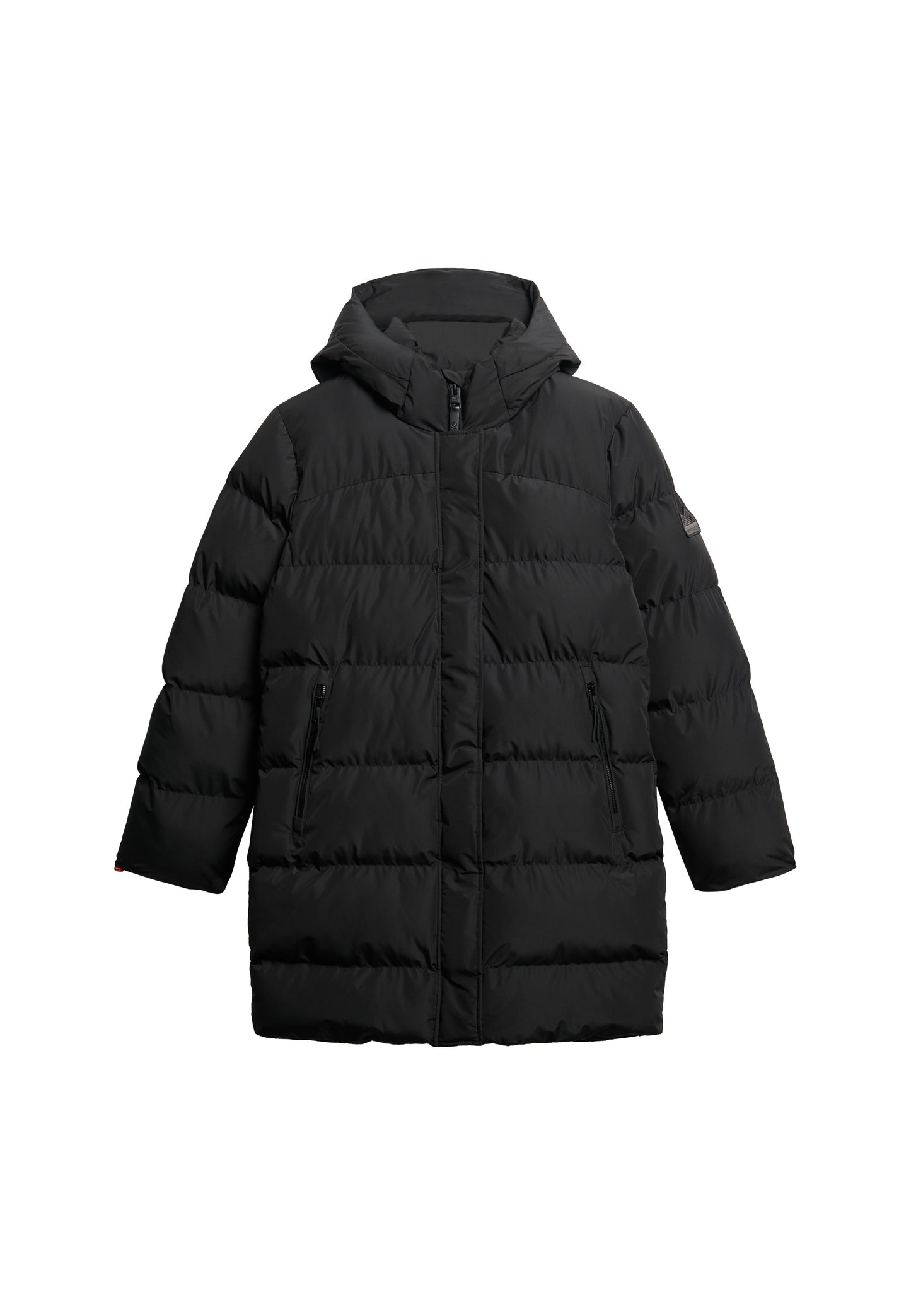Sportliche, mittellange Steppjacke mit Kapuze