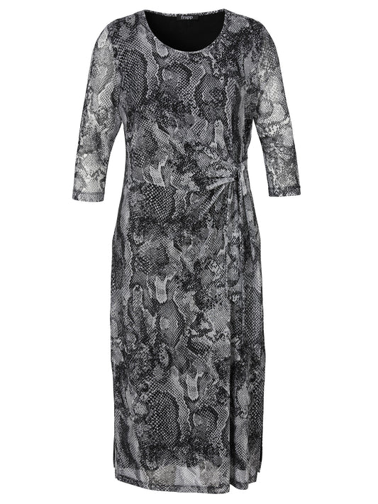 Kleid Rundhals 3/4 Arm Druck