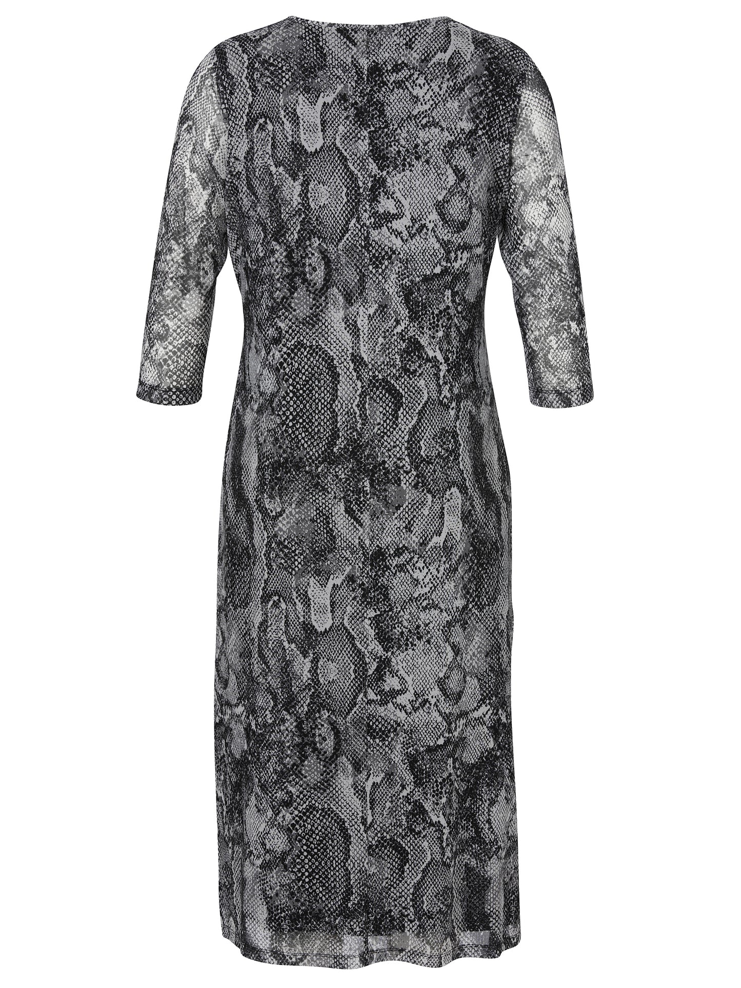 Kleid Rundhals 3/4 Arm Druck