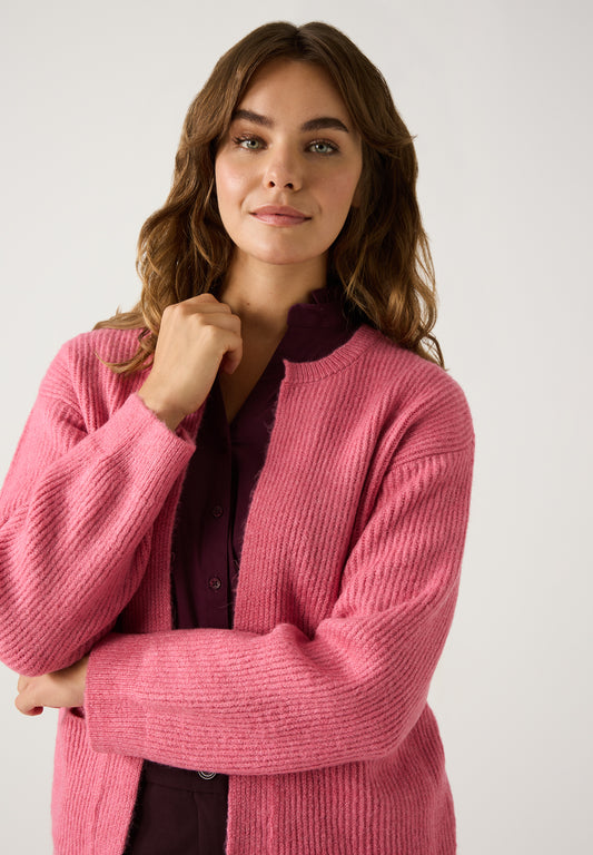 Rippen-Cardigan