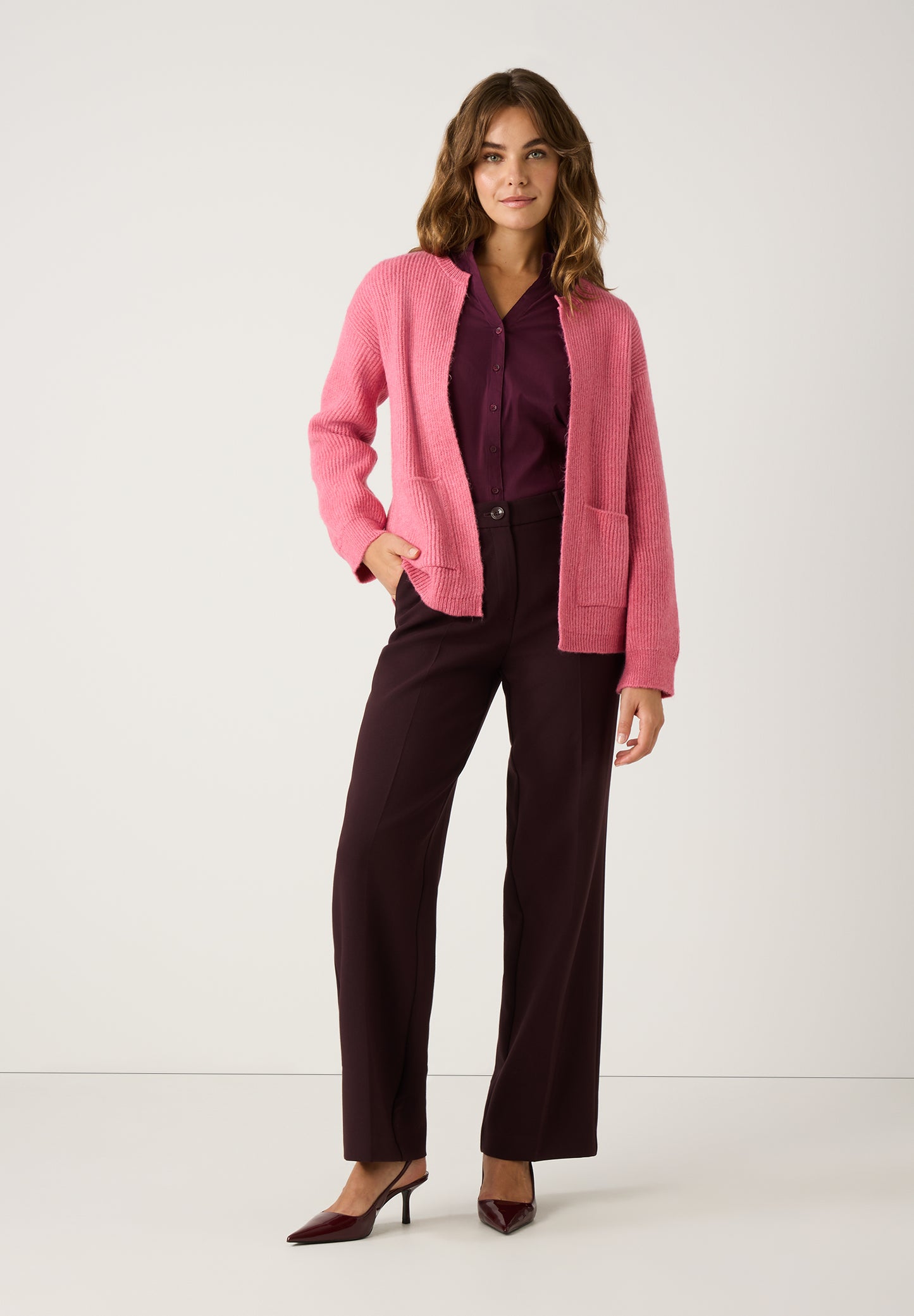 Rippen-Cardigan