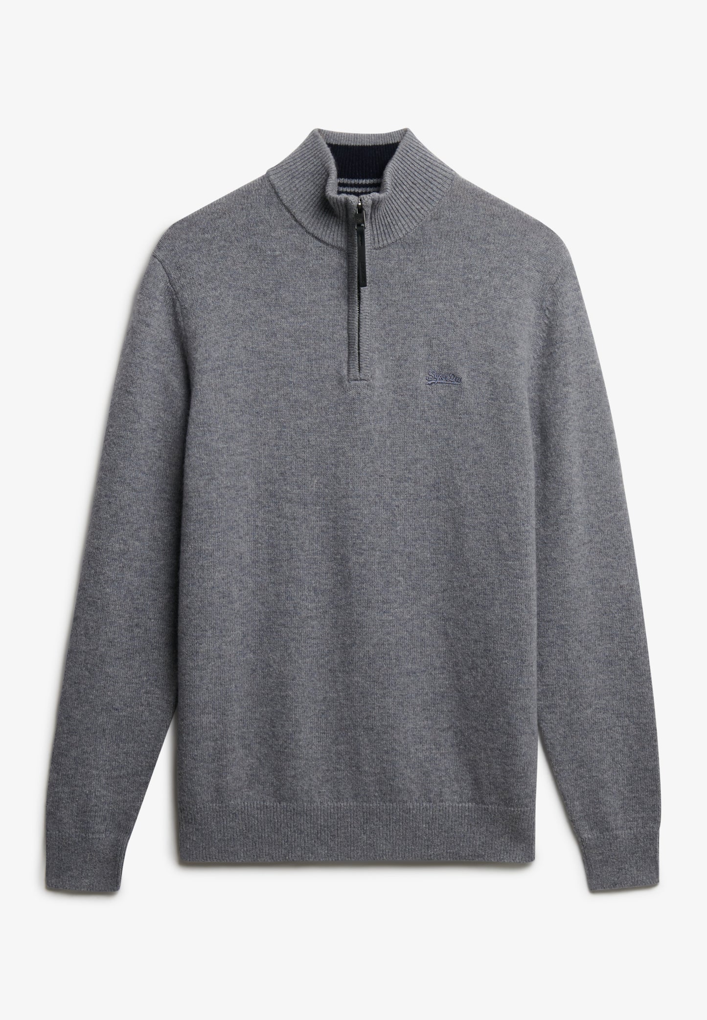 Wollmischung-Pullover mit Reißverschluss