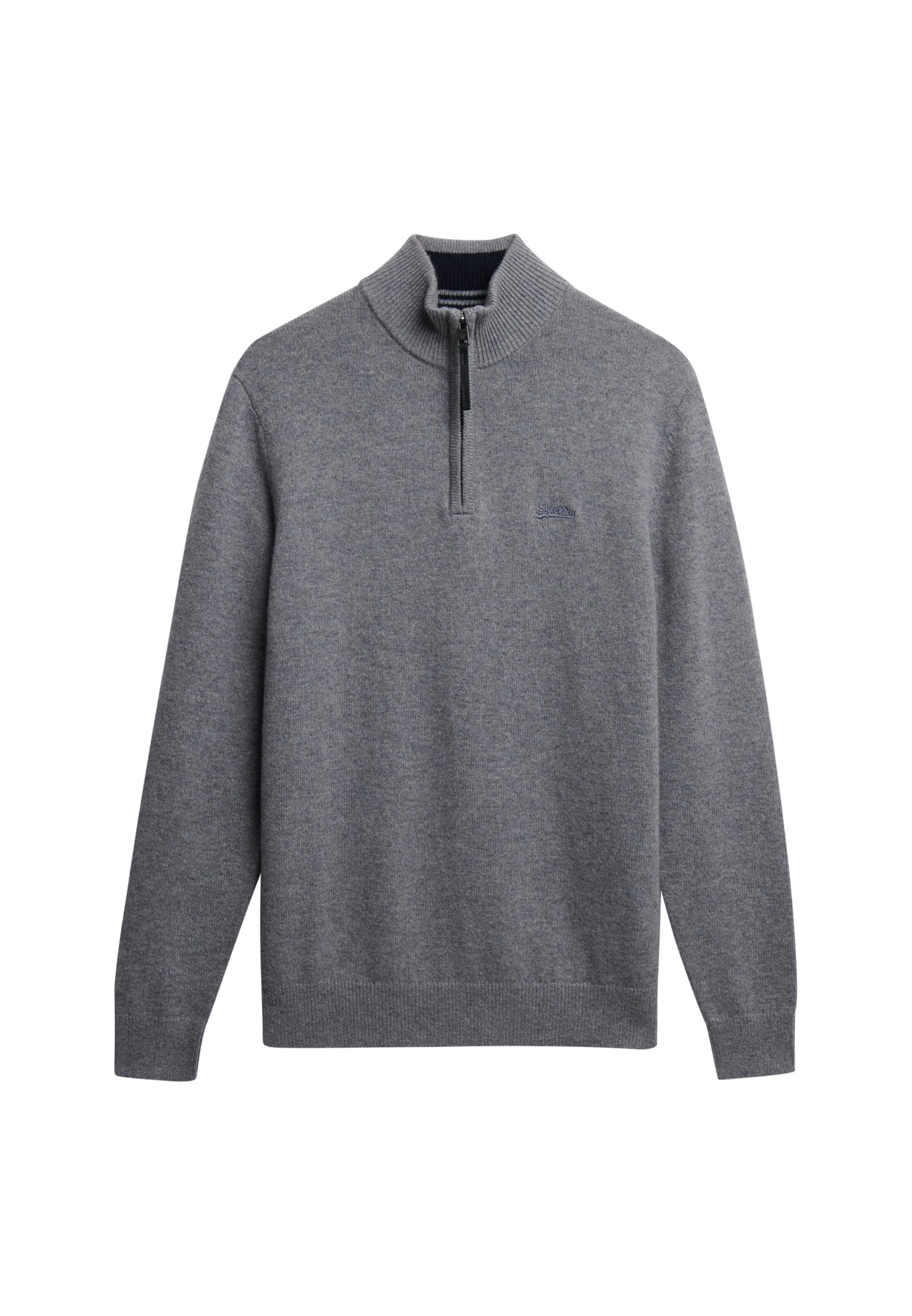 Wollmischung-Pullover mit Reißverschluss