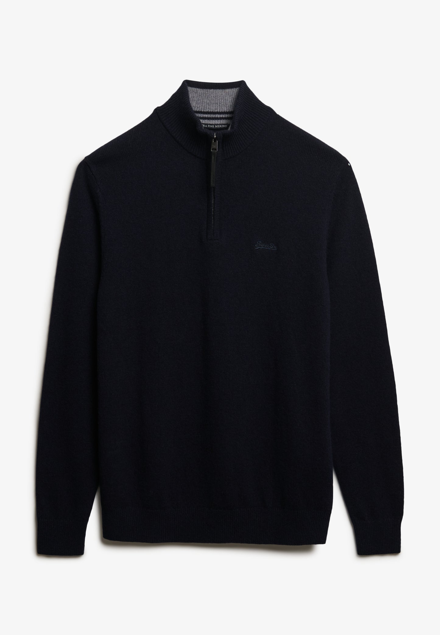 Pullover aus Wollmischung mit halbem Reißverschluss