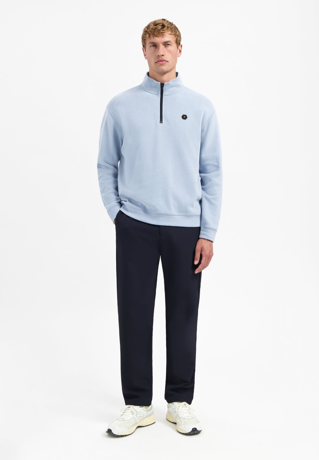 Sweater Half Zip Soft Rib Relaxed fit