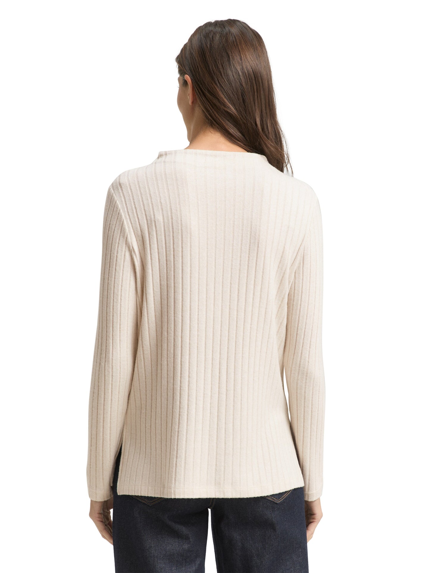 Cosy Langarmshirt mit Stehkragen
