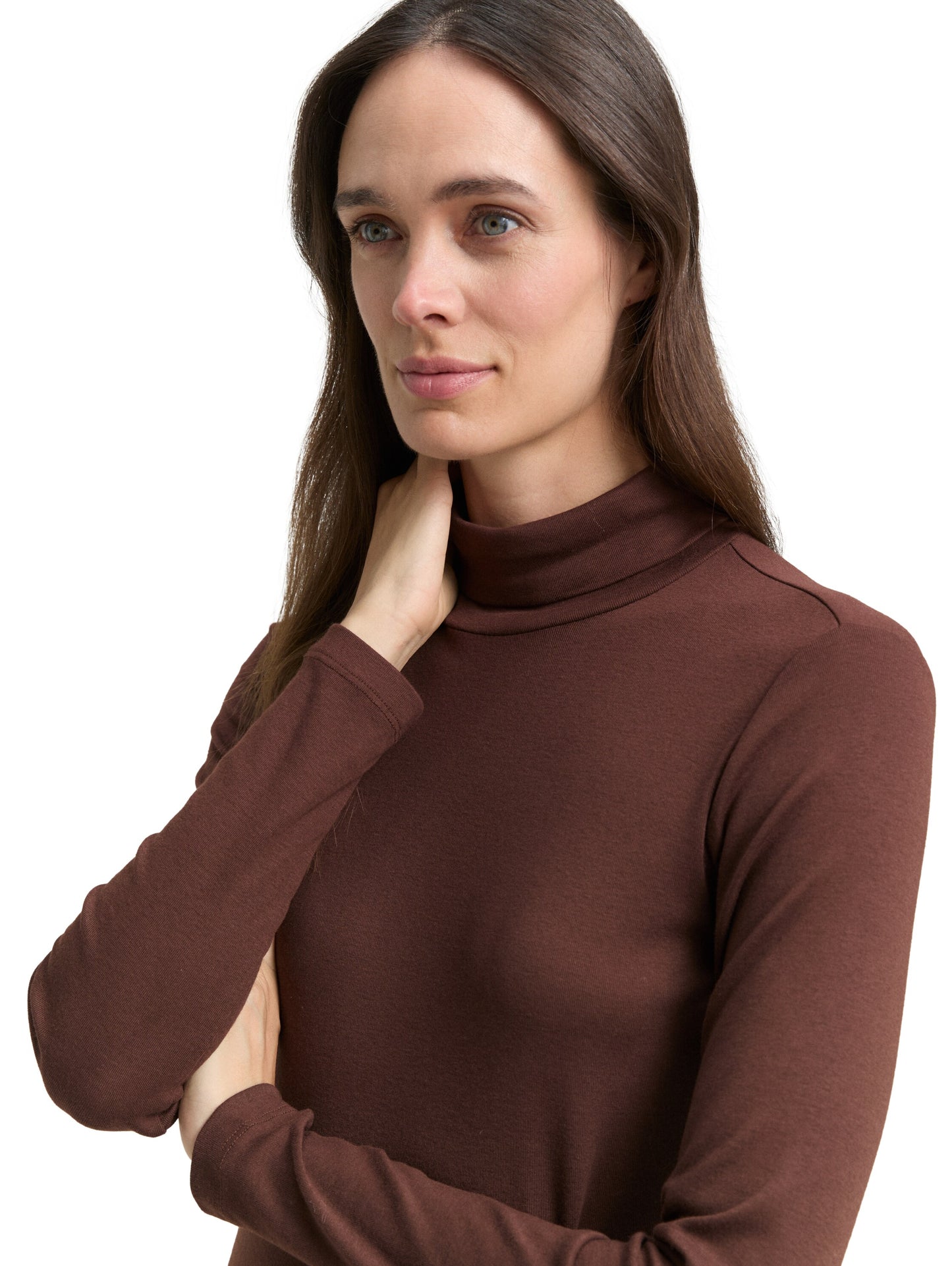 Langarmshirt mit Rollkragen