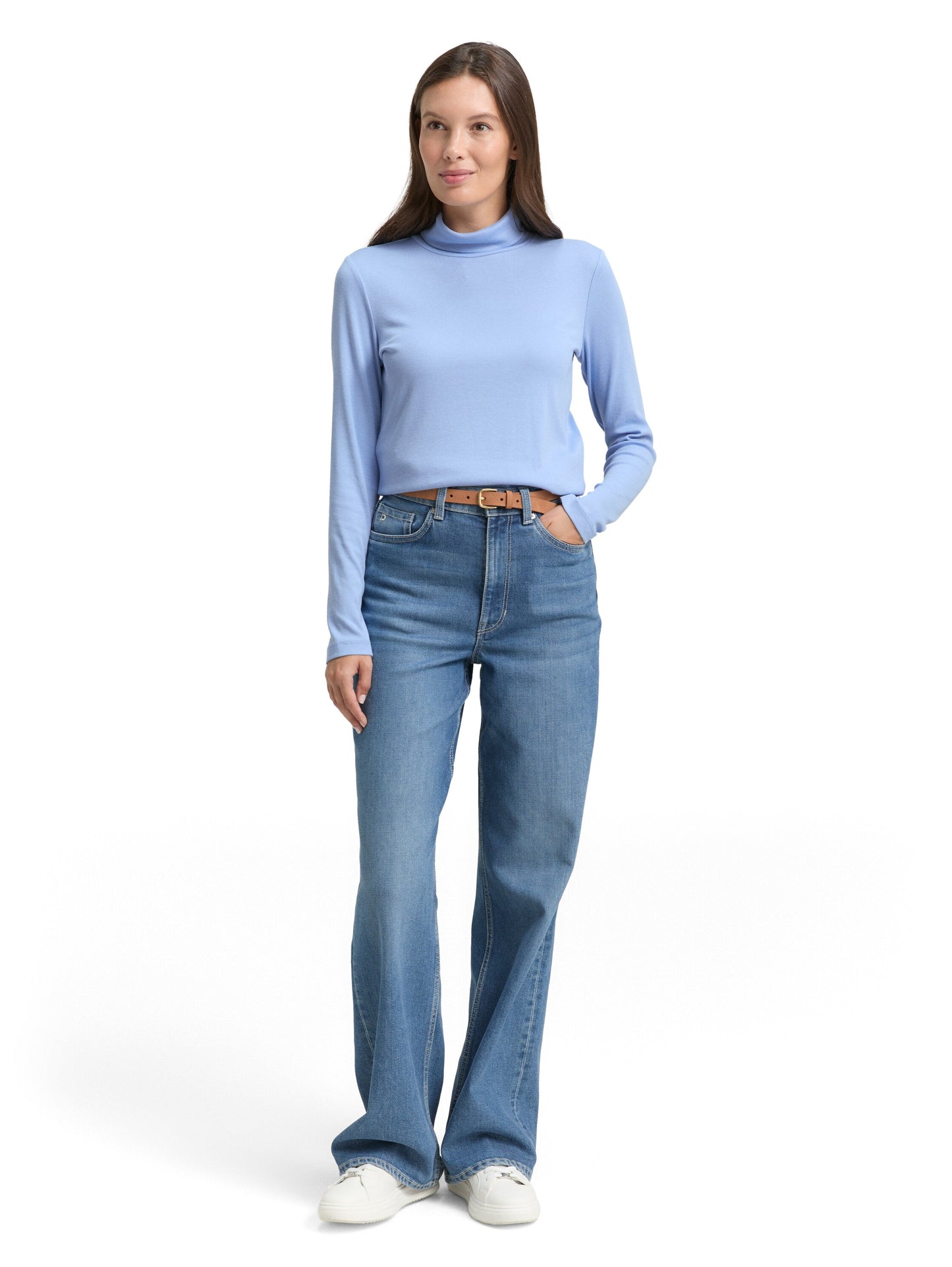 Langarmshirt mit Rollkragen