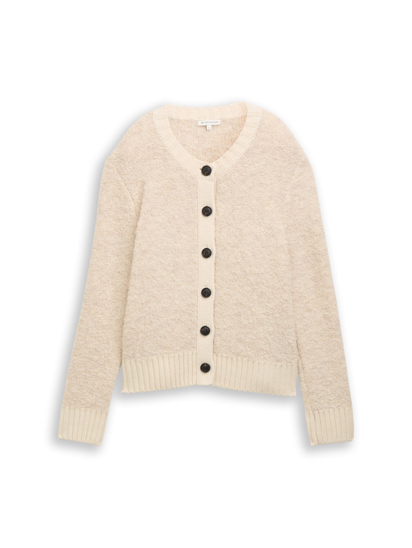 Bouclé Cardigan mit Wollanteil