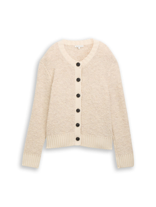 Bouclé Cardigan mit Wollanteil