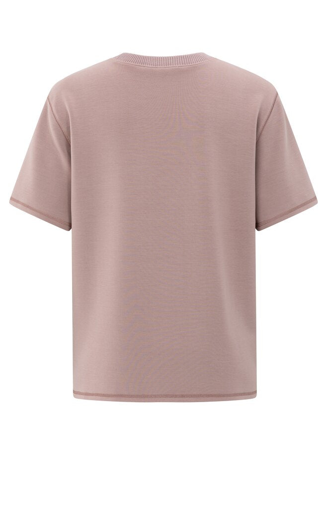 Short sleeve sweatshirt with k, BLUSH PINK