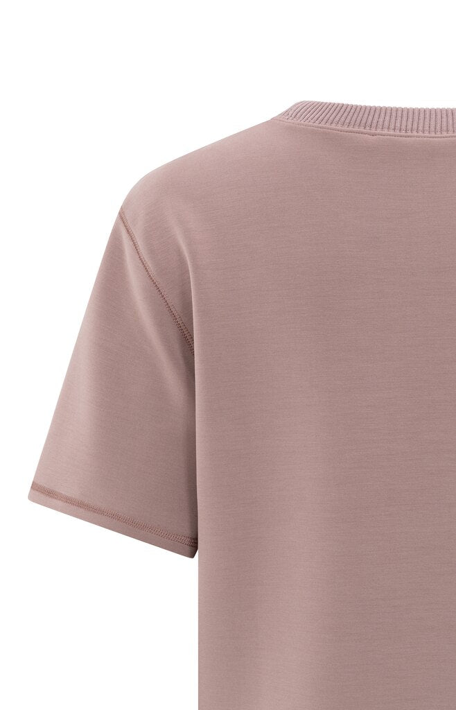 Short sleeve sweatshirt with k, BLUSH PINK