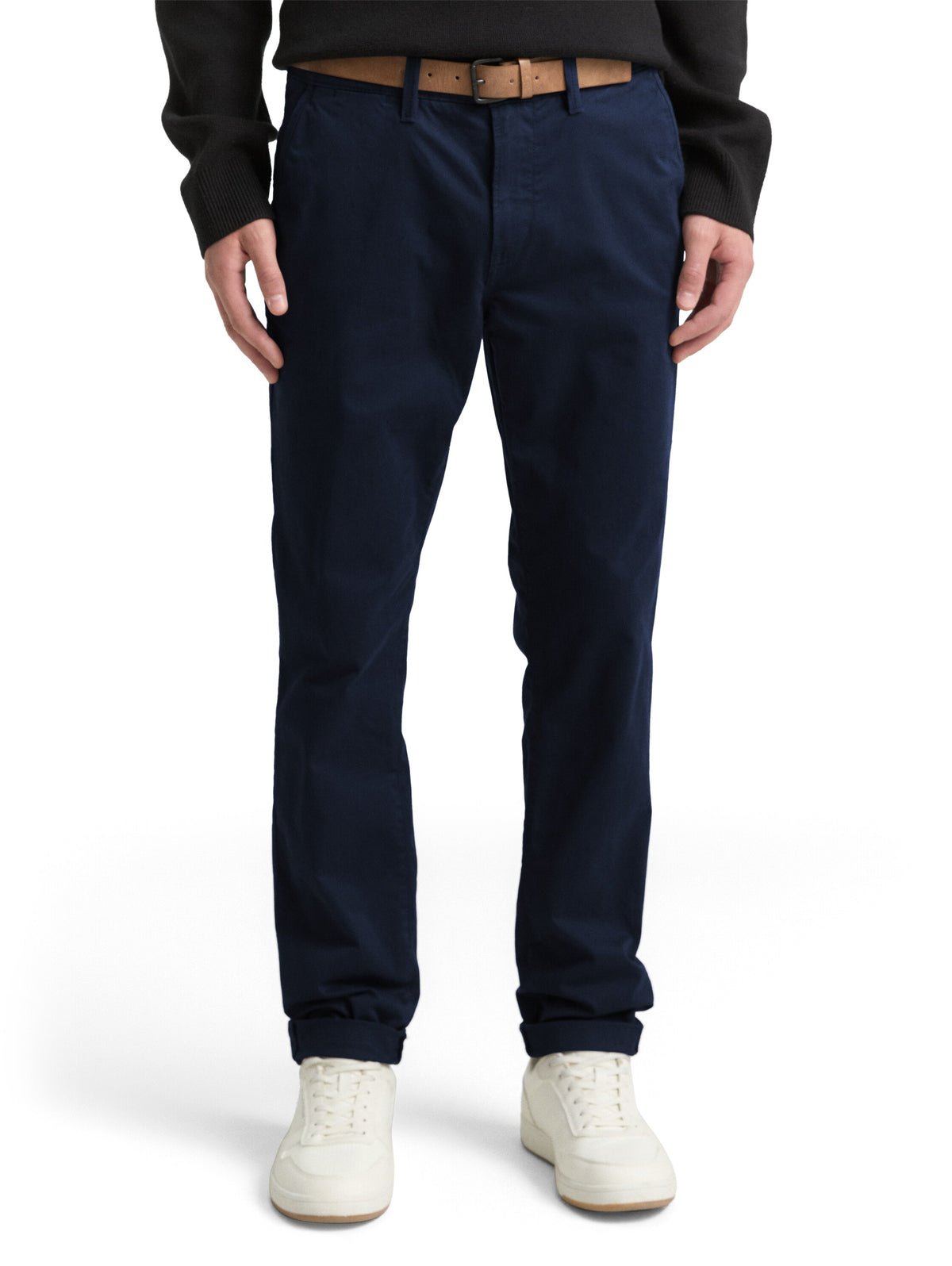 Slim Chino with belt, Sky Captain Blue