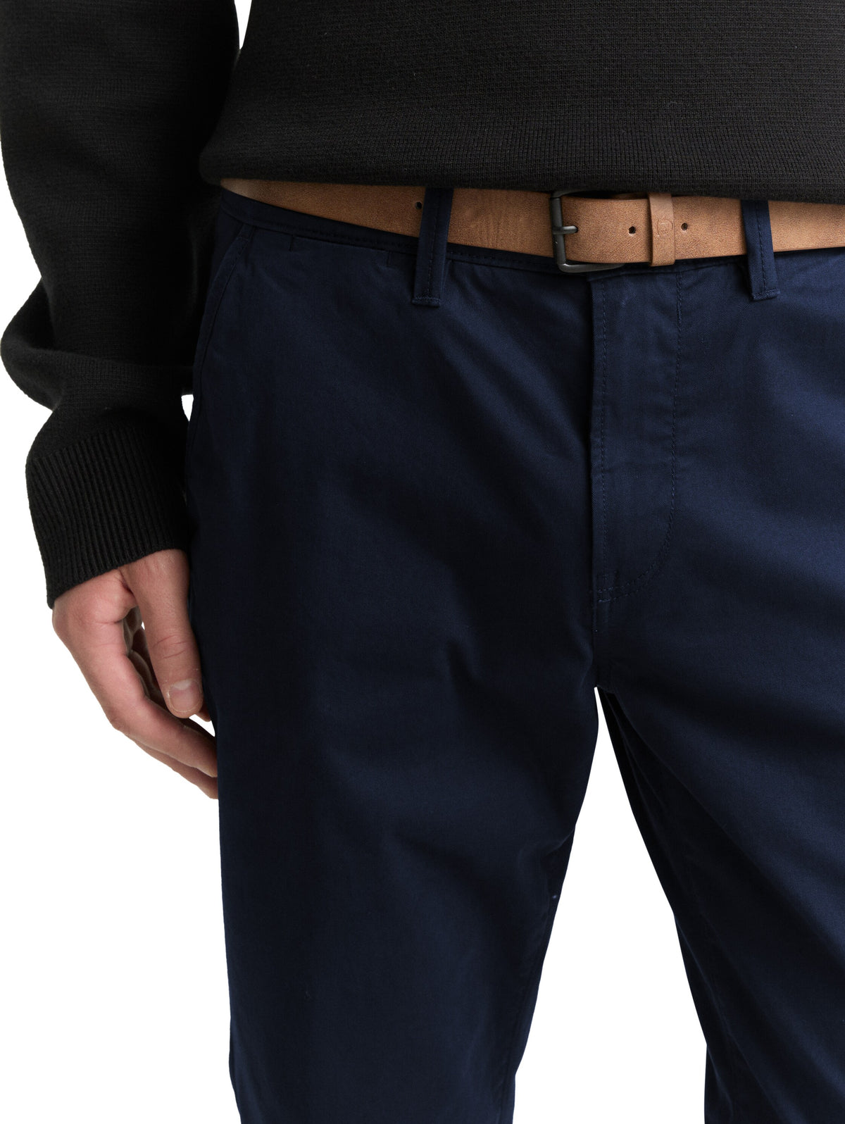 Slim Chino with belt, Sky Captain Blue