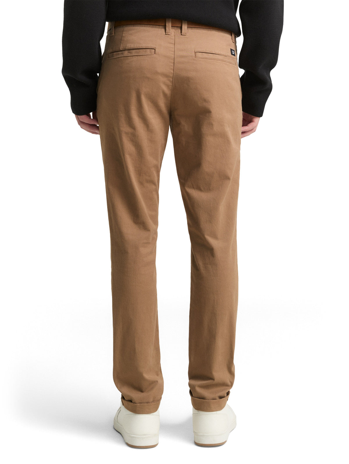 Slim Chino with belt, Honey Camel beige
