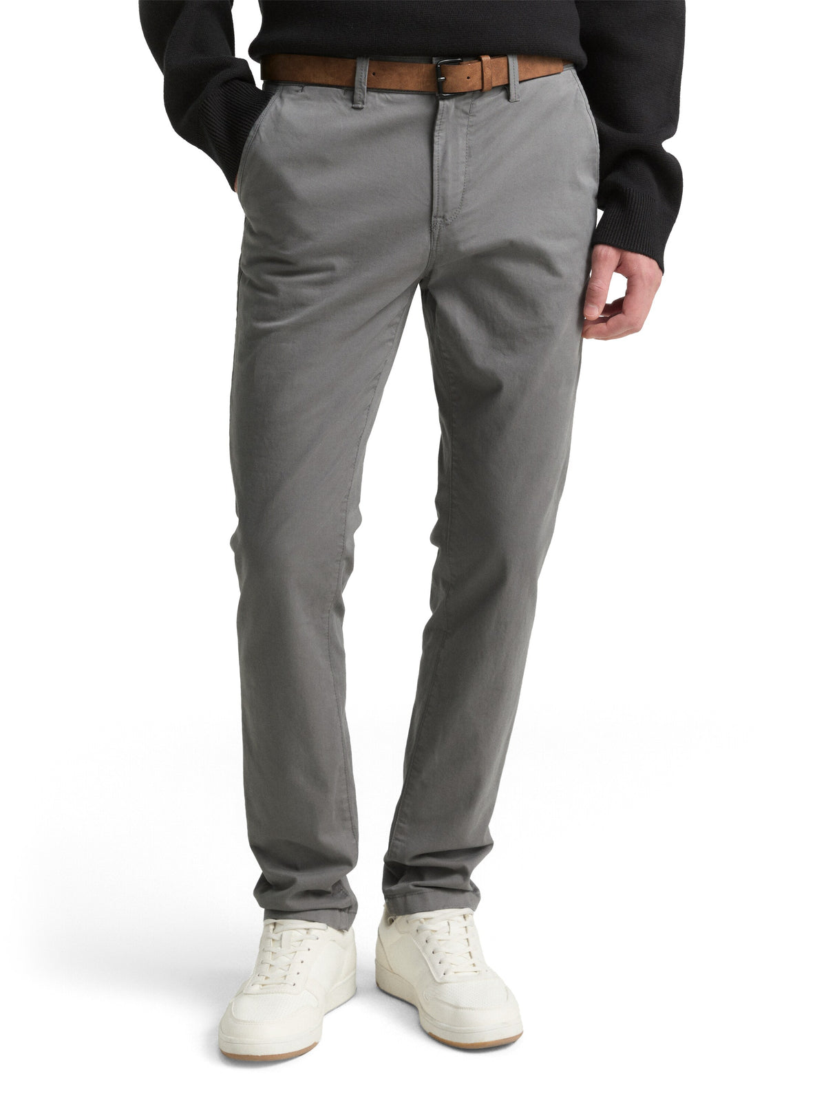 Slim Chino Hose mit Gürtel