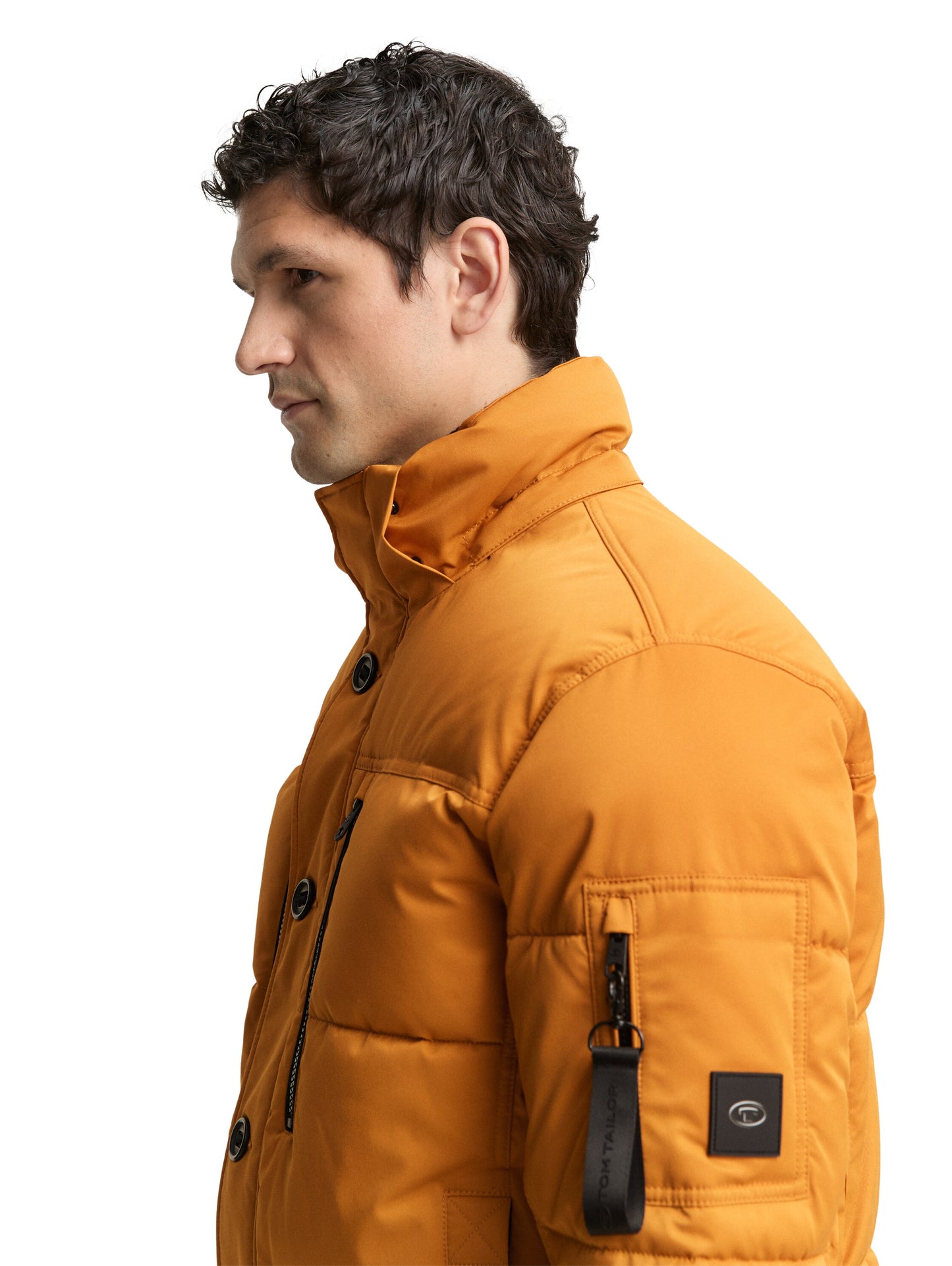 Puffer-Jacke mit abnehmbarer Kapuze