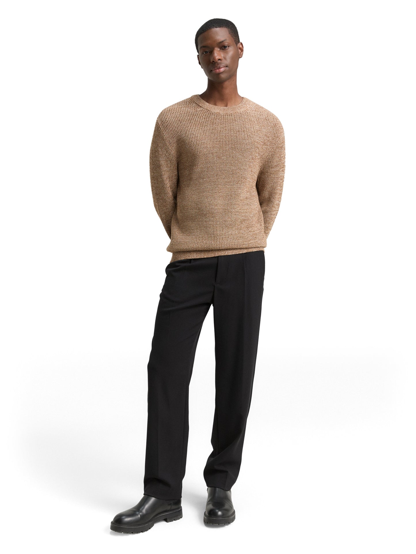 Strickpullover mit Rundhalsausschnitt