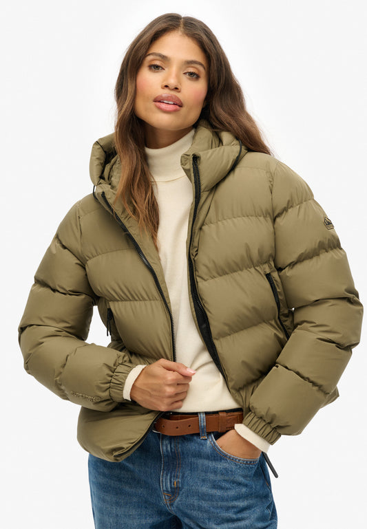 Sportliche Kapuzen-Steppjacke