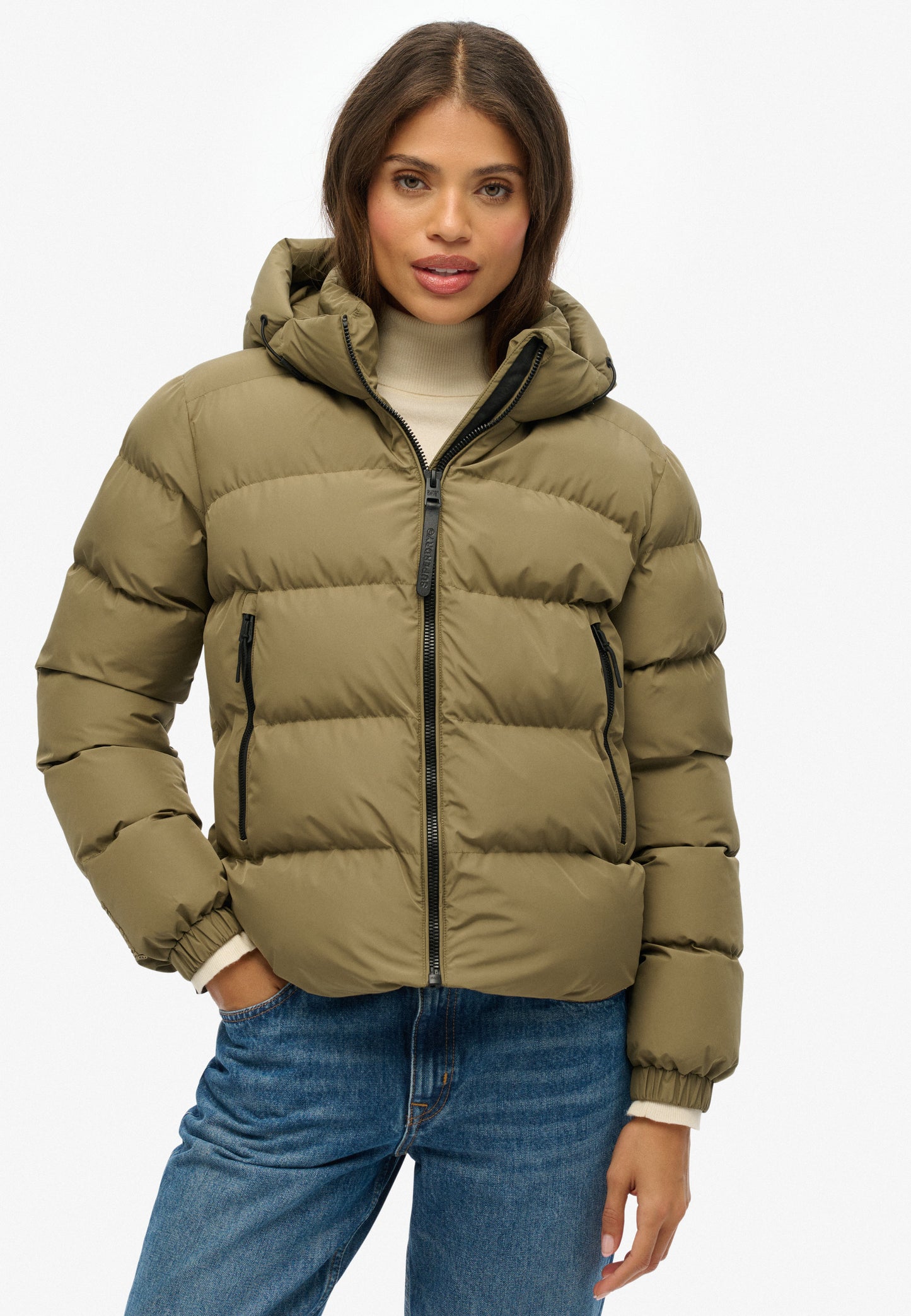 Sportliche Kapuzen-Steppjacke