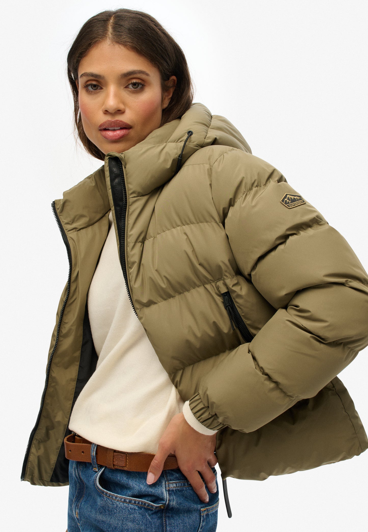Sportliche Kapuzen-Steppjacke