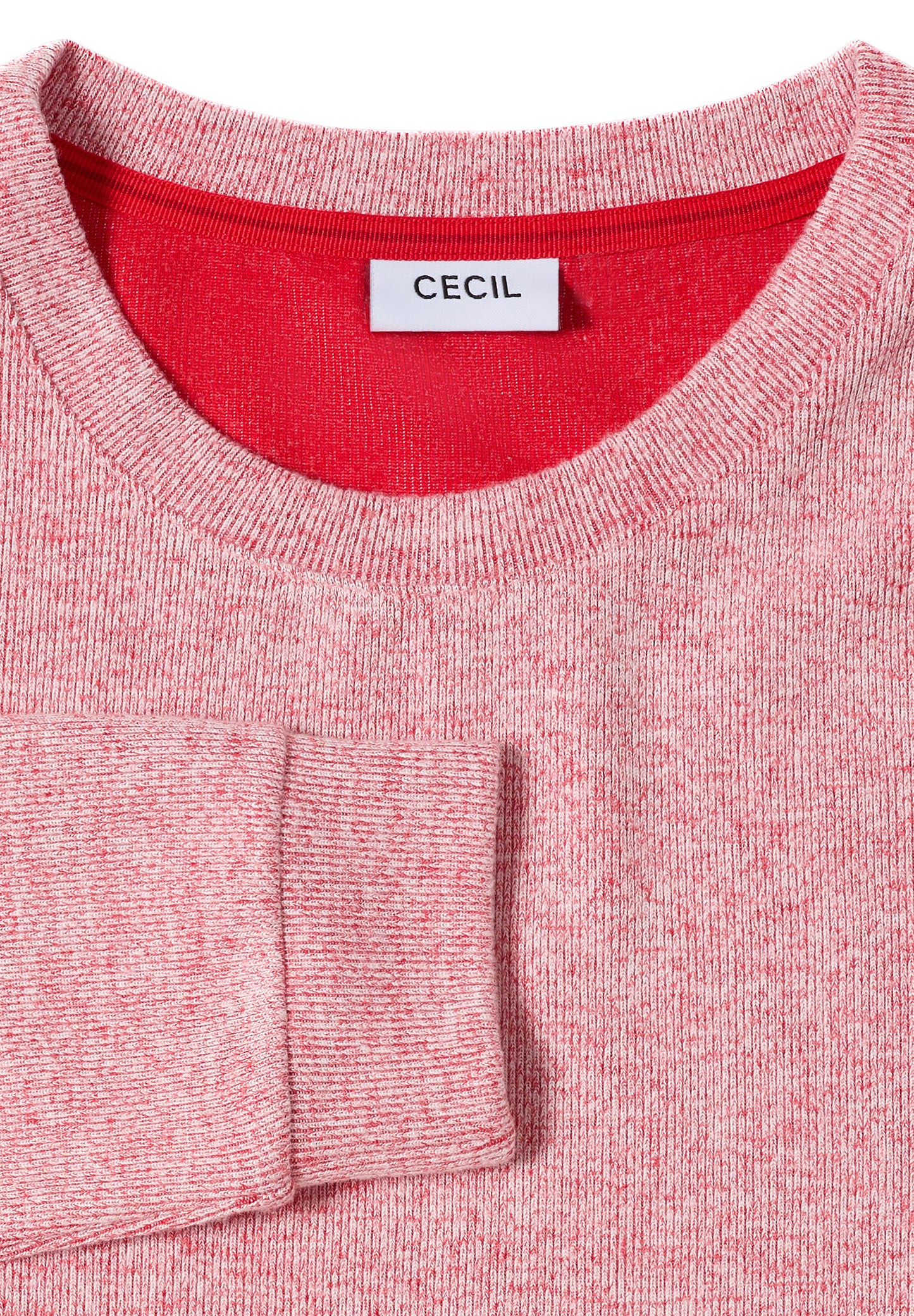 Melange Shirt mit Knöpfen