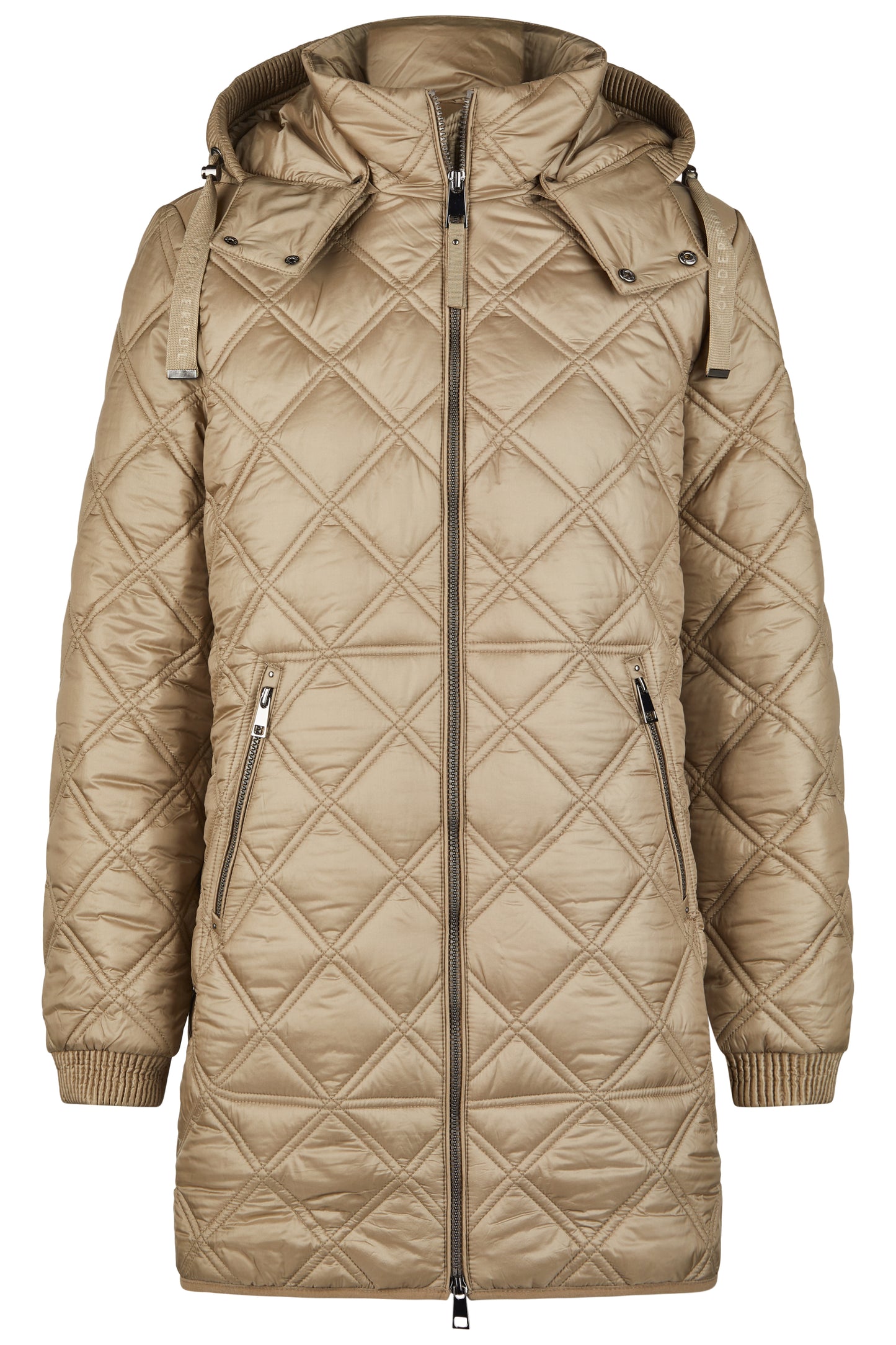 Sandwich-Steppjacke mit Kapuze