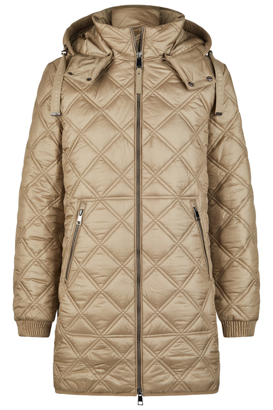 Sandwich-Steppjacke mit Kapuze