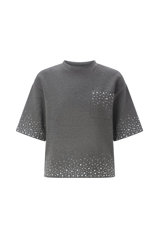 Scuba T-Shirt with Strass Appliaction