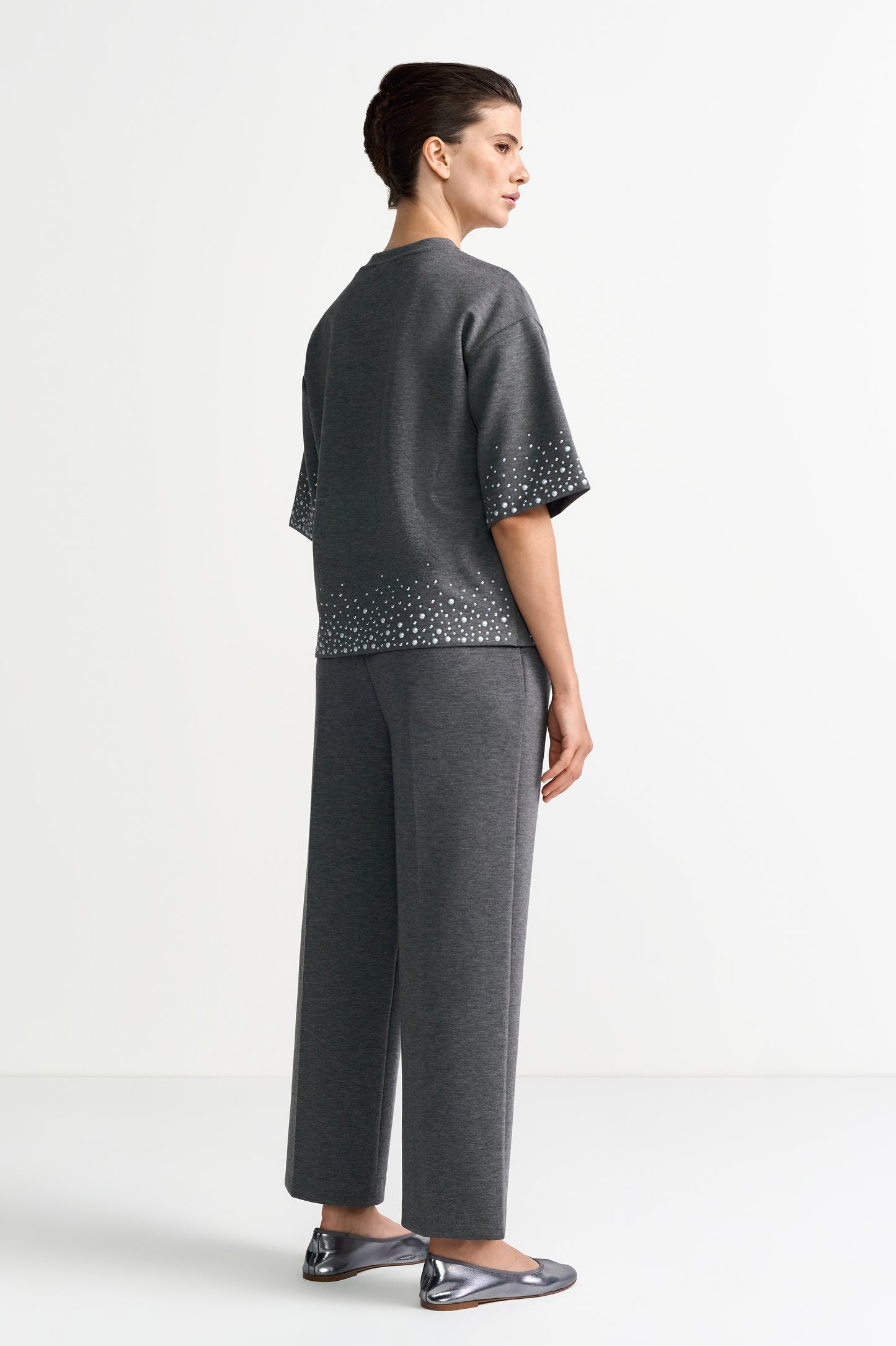 Scuba T-Shirt with Strass Appliaction